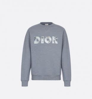 oversized sweatshirt with 3d eroded dior and daniel arsham logo|Dior arsham logo.